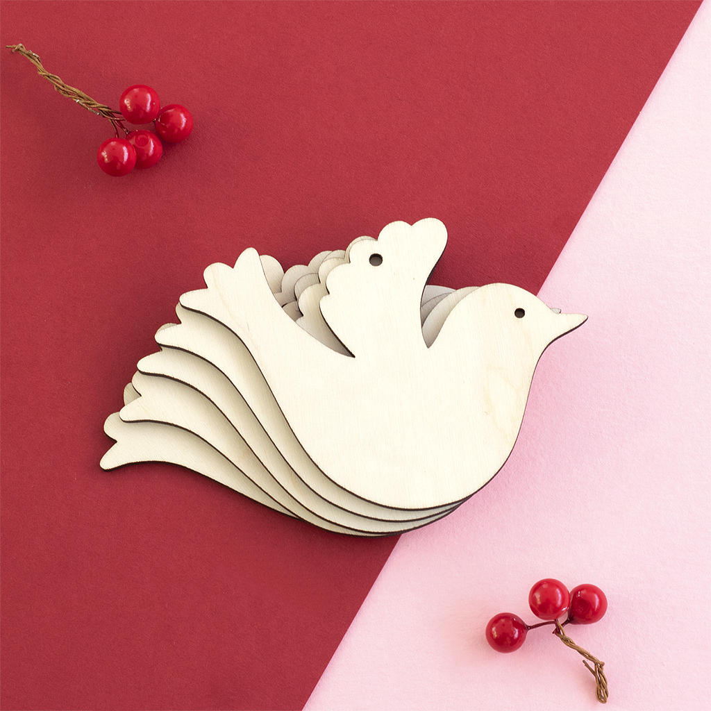 Handmade Curled Paper Dove Decoration | Leopold Hall
