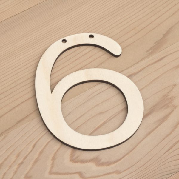 wooden number bunting 6