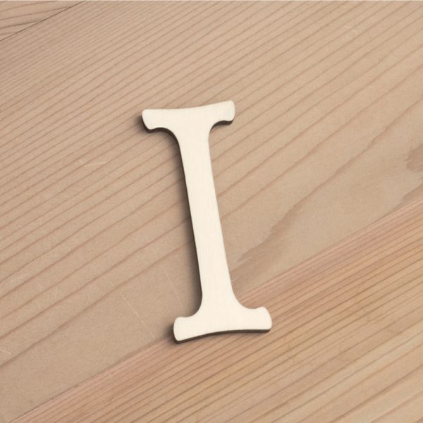 Wooden 6cm letter I