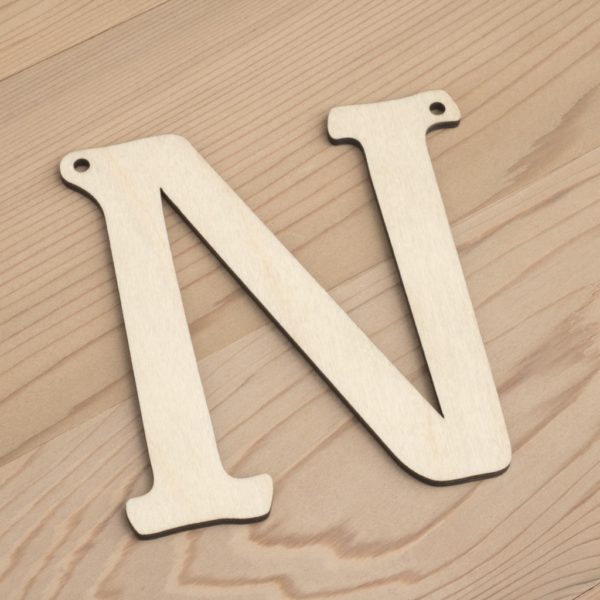 10cm alphabet bunting letter N