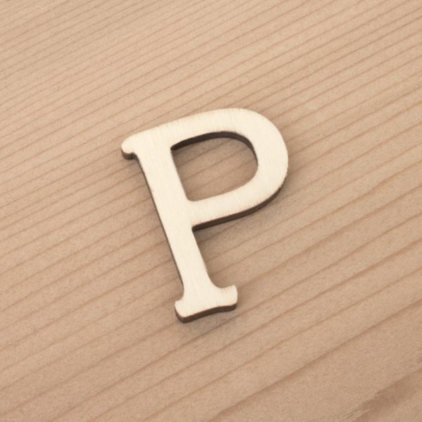wooden 3cm alphabet letter P