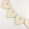 Wooden Heart with Hole Bunting Craft Decoration