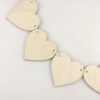 Wooden Plain Heart Bunting Hanging Craft Decoration