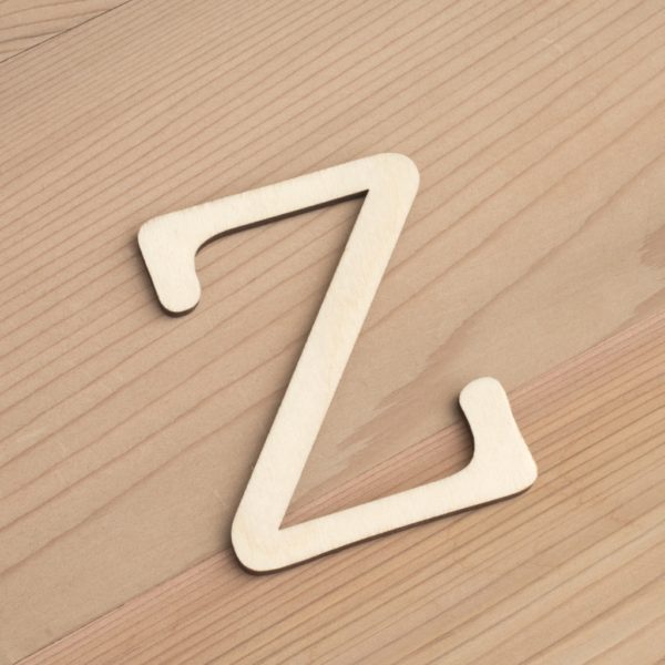 Wooden 6cm letter Z