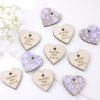personalised wedding favour hearts cherry blossom lilac