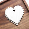 Wooden Scalloped hearts