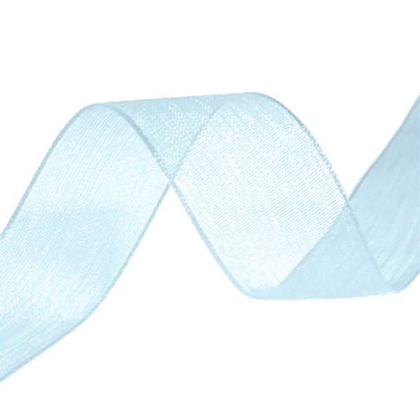 organza ribbon baby blue