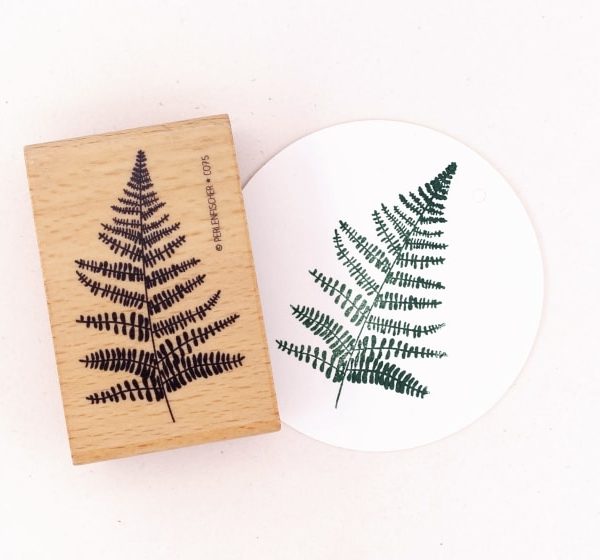 fern leaf rubber stamp
