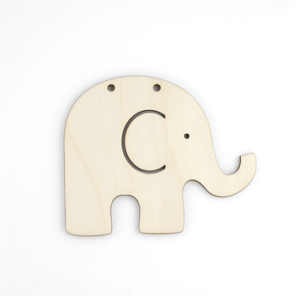 Wooden craft blank shape Elephant Bunting