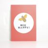 bee happy postcard
