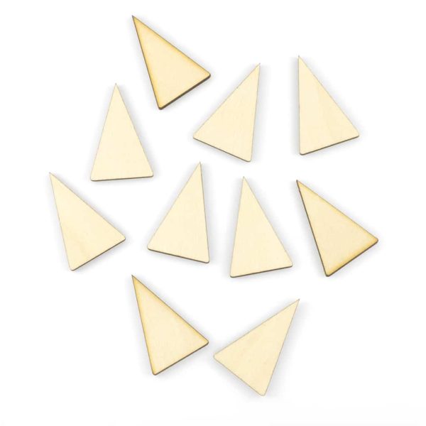 mini wooden triangles