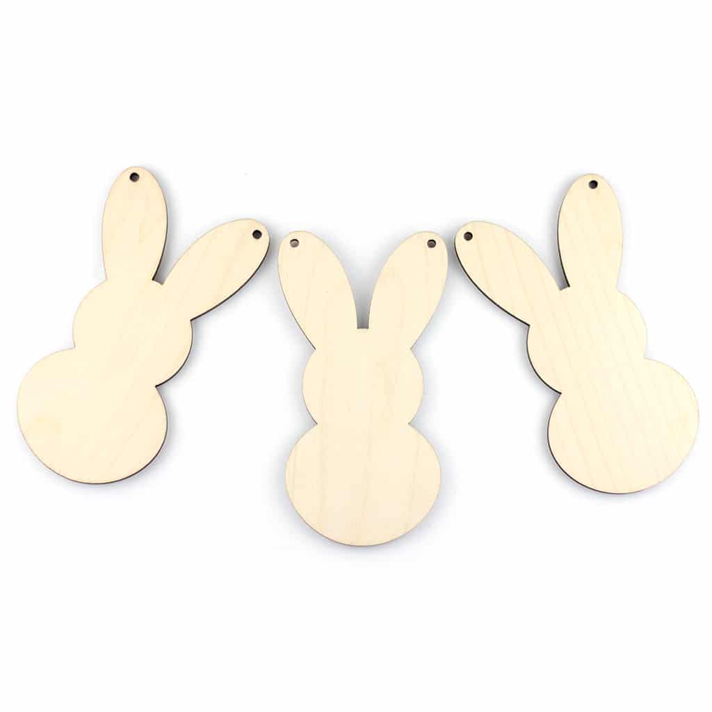 Easter Bunny Bunting Wooden Rabbit Garland Decoration 
