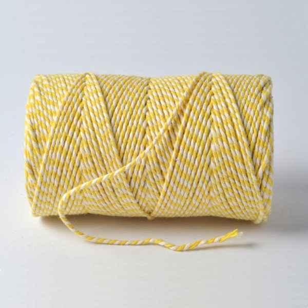 bakers twine yellow and white