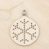wooden bauble embroidery snowflake