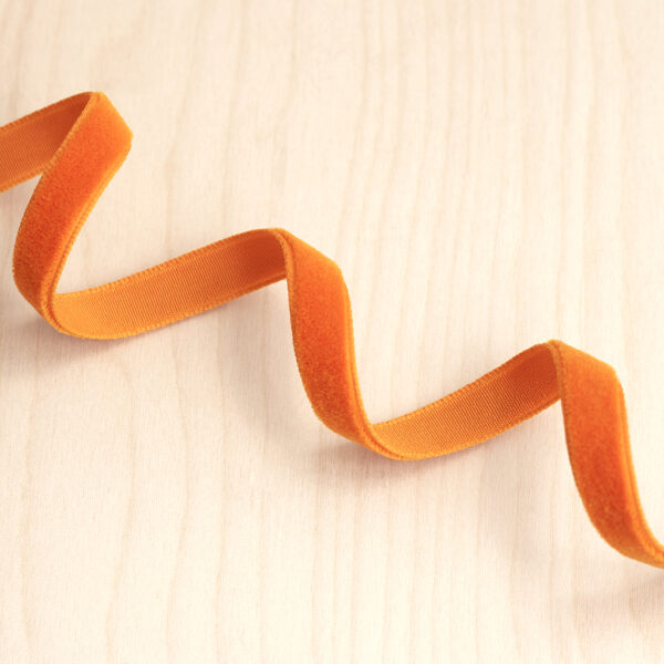 Orange velvet ribbon 10mm